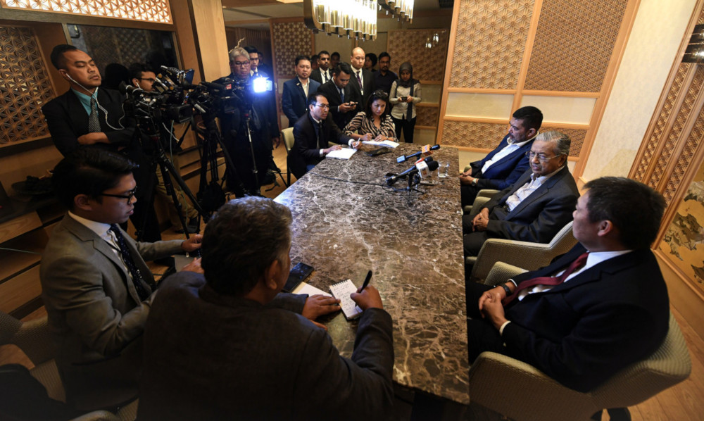 Prime Minister Tun Dr Mahathir Mohamad speaking during a press conference in conjunction with his working visit to Kyoto September 7, 2019. u00e2u20acu201d Bernama pic