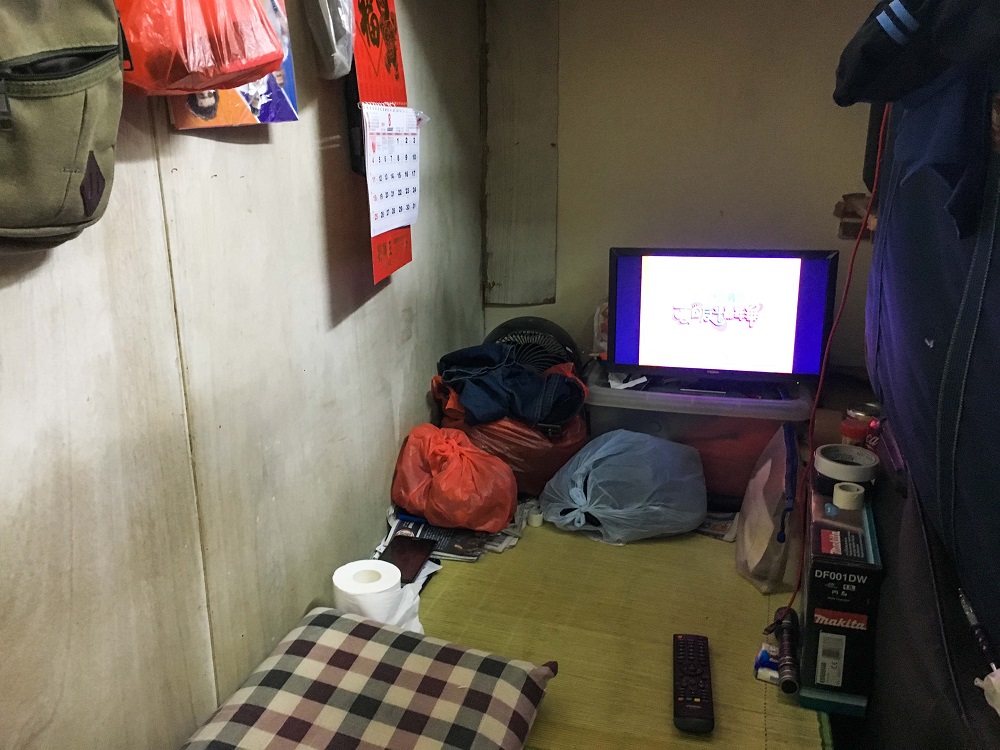 A room in a so-called sub-divided apartment that is partitioned into several units in Kowloon, Hong Kong, ranked as the worldu00e2u20acu2122s least affordable housing market August 8, 2019. u00e2u20acu201d Thomson Reuters Foundation pic
