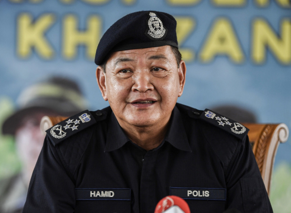 Inspector-General of Police (IGP) Datuk Seri Abdul Hamid Bador speaks to the media at the 3rd Battalion General Operations Force base in Bidor, Perak September 3, 2019. u00e2u20acu201d Bernama pic