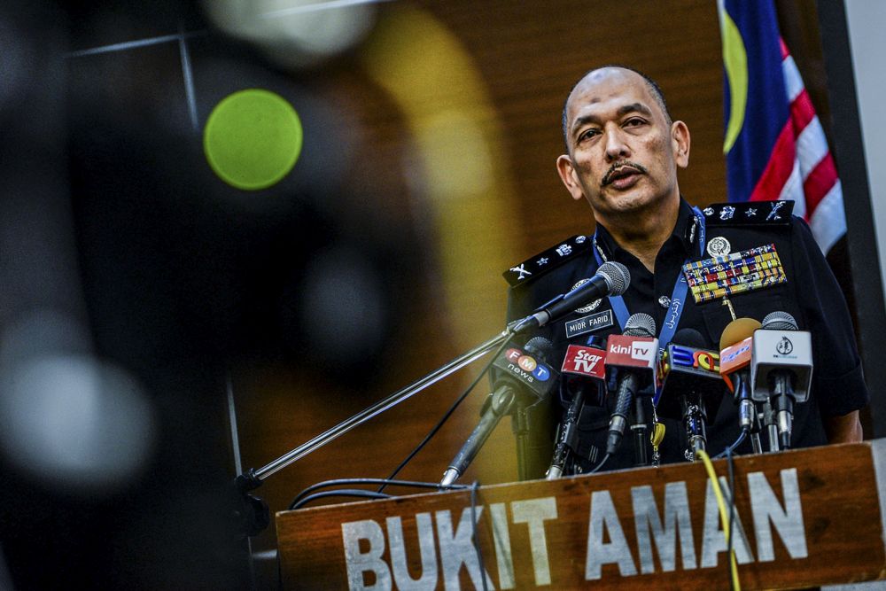 DO NOT USE  Senior Assistant Commissioner Mior Faridalathrash Wahid speaks during a press conference at the Bukit Aman police headquarters in Kuala Lumpur September 30, 2019. u00e2u20acu201d Picture by Hari Anggara