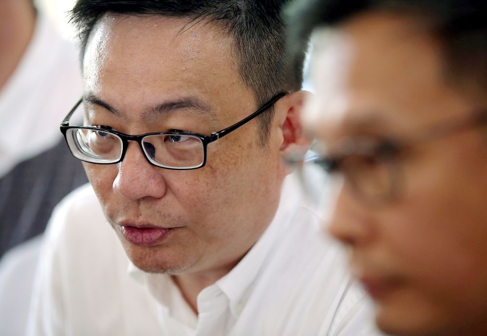 Malim Nawar assemblyman Leong Cheok Keng speaks to reporters during a press conference in Ipoh September 11, 2019. u00e2u20acu201d Picture by Farhan Najib