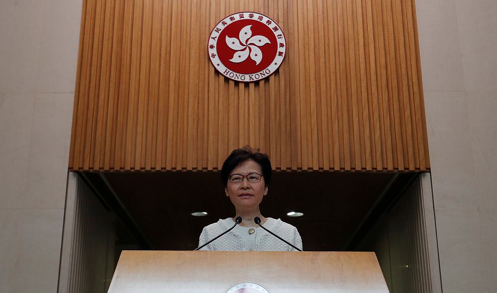 Hong Kong's Chief Executive Carrie Lam attends a news conference in Hong Kong September 10, 2019. u00e2u20acu201d Reuters pic