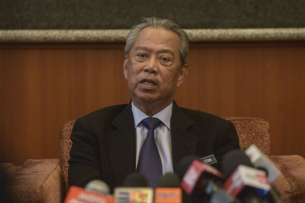 Home Minister Tan Sri Muhyiddin Yassin speaks during a press conference after the ministry's monthly gathering in Putrajaya September 3, 2019.  u00e2u20acu201d Picture by Shafwan Zaidon