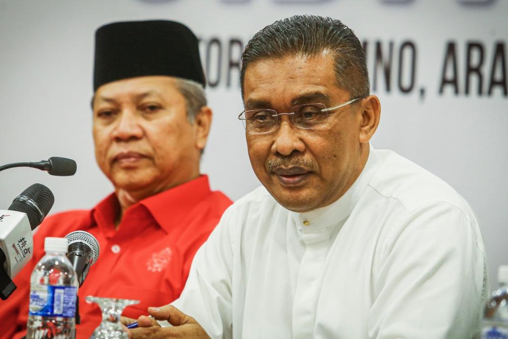 PAS secretary-general Datuk Takiyuddin Hassan speaks during a press conference in Kuala Lumpur September 12, 2019. u00e2u20acu2022 Picture by Hari Anggara