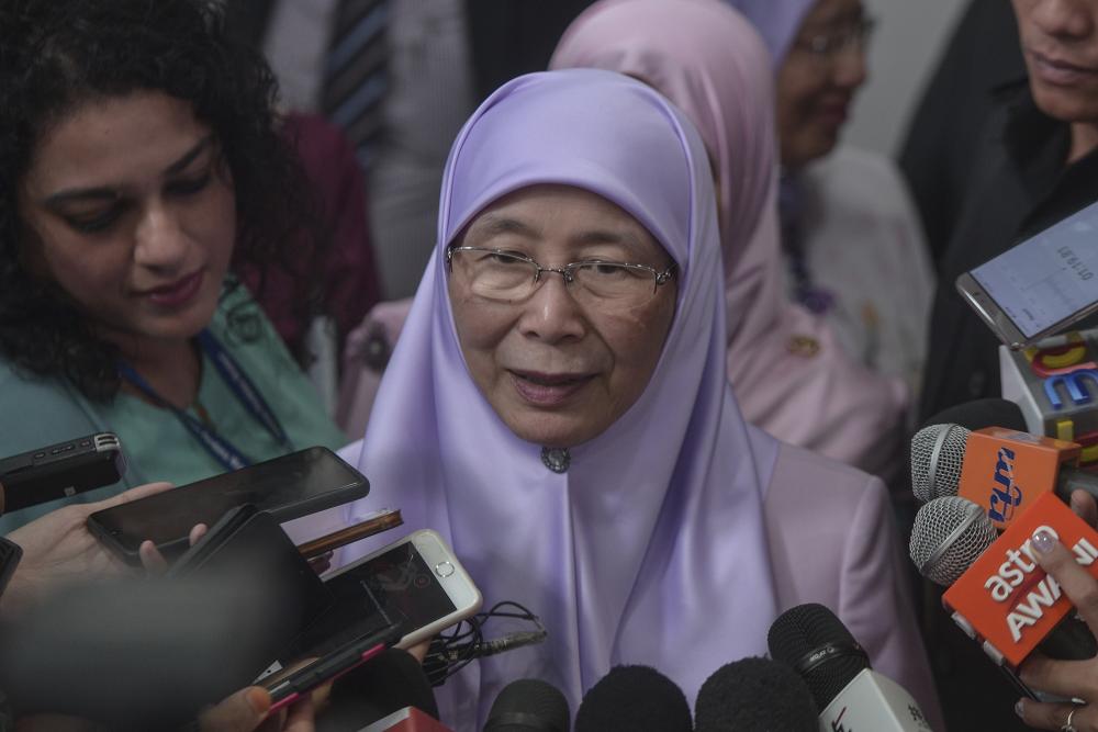 Deputy Prime Minister Datuk Seri Dr Wan Azizah Wan Ismail speaks during the launch Malaysian Research Institute On Ageingu00e2u20acu2122s new building at Universiti Putra Malaysia in Serdang September 23, 2019. u00e2u20acu2022 Picture by Shafwan Zaidon