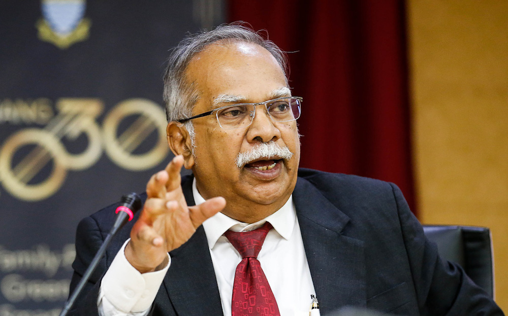 P. Ramasamy speaks to the press in George Town October 2, 2019. u00e2u20acu201d Picture by Sayuti Zainudin