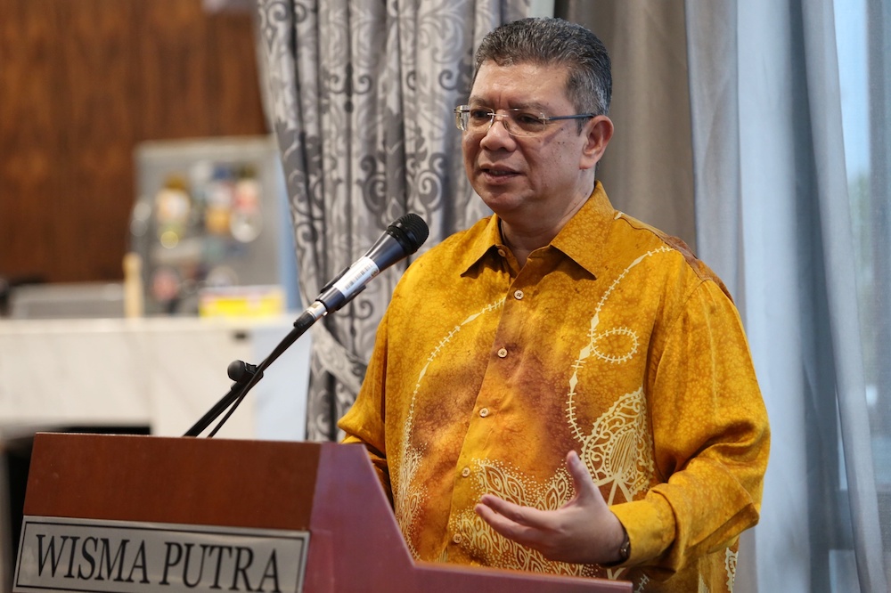 Foreign Minister Datuk Saifuddin Abdullah addresses a media briefing at Wisma Putra in Putrajaya October 3, 2019. u00e2u20acu201d Picture by Choo Choy May