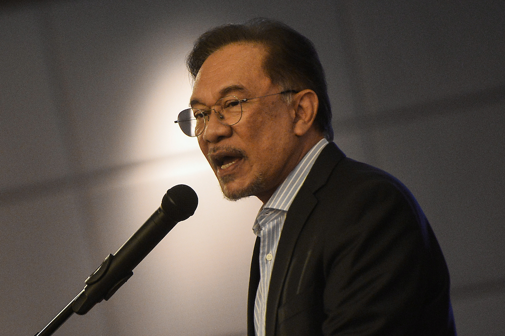 Datuk Seri Anwar Ibrahim attends the LawAsia Conference at One World Hotel in Petaling Jaya October 4, 2019. u00e2u20acu201d Picture by Miera Zulyana