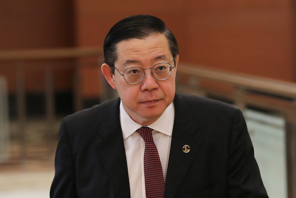 Finance Minister Lim Guan Eng is pictured in Parliament October 7, 2019. u00e2u20acu201d Picture by Yusof Mat Isa