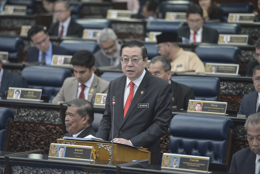 Finance Minister Lim Guan Eng tables Budget 2020 in Parliament October 11, 2019.u00e2u20acu2022 Picture by Shafwan Zaidon