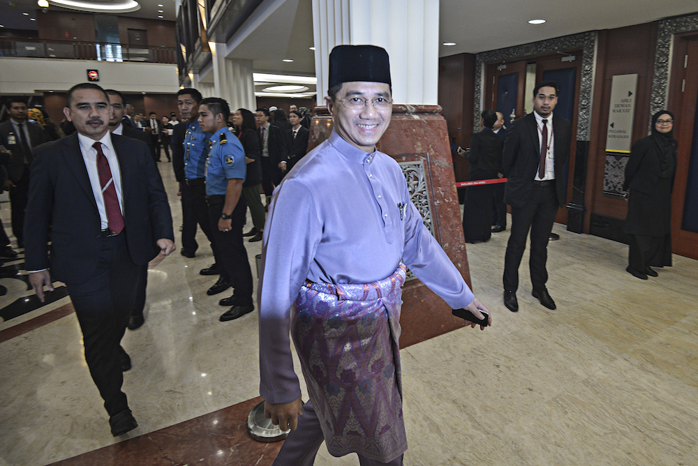 Economy Affairs Minister Datuk Seri Azmin Ali is seen in Parliament October 11, 2019, ahead of the tabling of Budget 2020.u00e2u20acu2022 Picture by Shafwan Zaidon