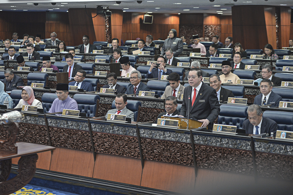 Finance Minister Lim Guan Eng tables Budget 2020 in Parliament October 11, 2019.u00e2u20acu2022 Picture by Shafwan Zaidon