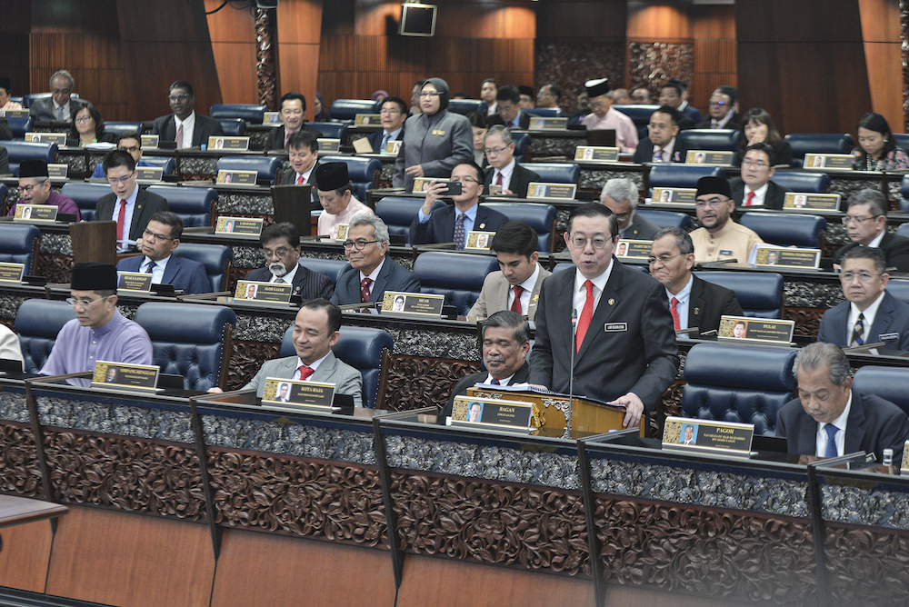 Finance Minister Lim Guan Eng tables Budget 2020 in Parliament October 11, 2019.u00e2u20acu2022 Picture by Shafwan Zaidon