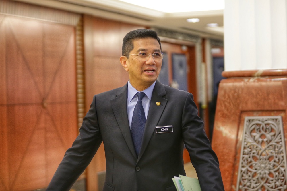 Economic Affairs Minister Datuk Seri Azmin Ali is pictured at the Parliament lobby October 15,2019. u00e2u20acu201d Picture by Ahmad Zamzahuri