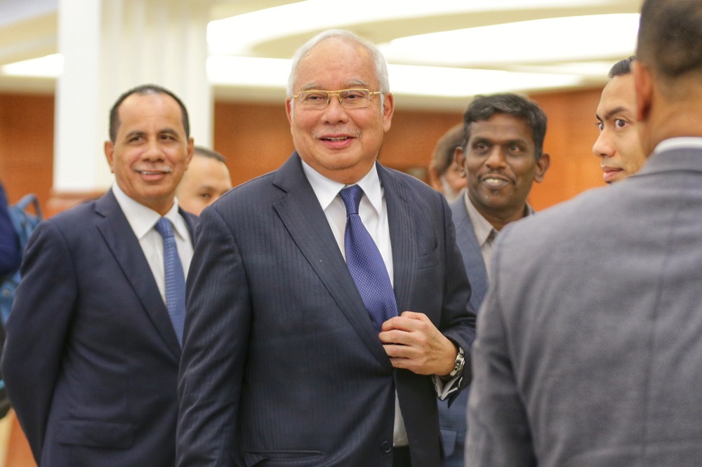 Datuk Seri Najib Razak is pictured at the Parliament lobby October 15, 2019. u00e2u20acu201d nPicture by Ahmad Zamzahurin