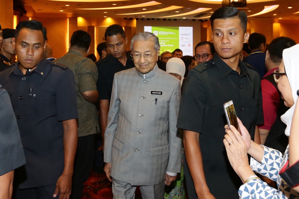 Prime Minister Tun Dr Mahathir Mohamad officiates the International Day for the Eradication of Poverty 2019 Forum in Kuala Lumpur October 16, 2019. u00e2u20acu201d Picture by Ahmad Zamzahuri