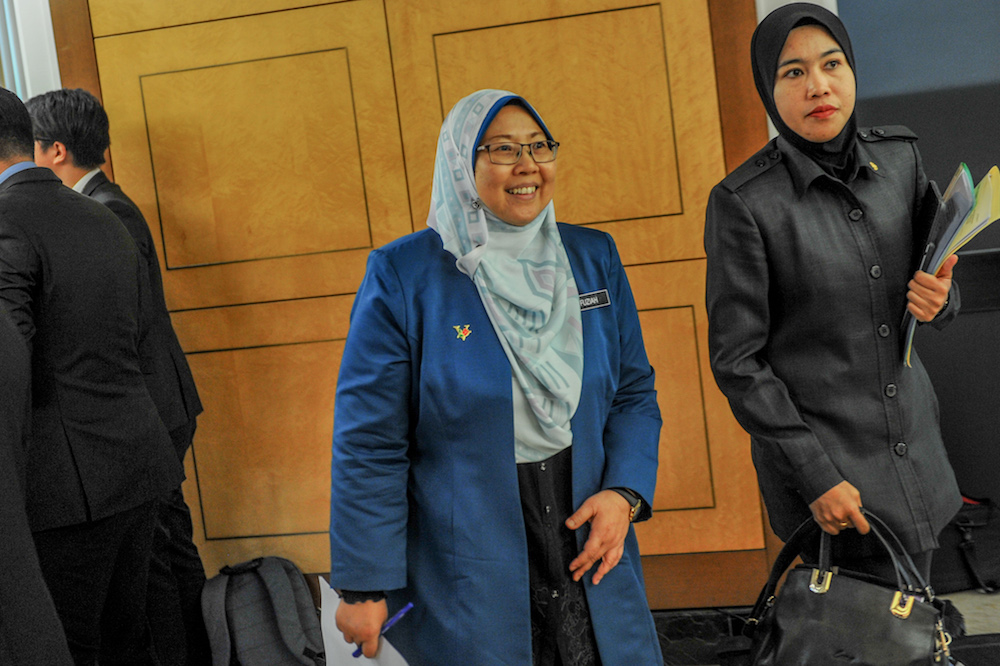 Kuantan MP Fuziah Salleh is pictured in Parliament October 16, 2019. u00e2u20acu201d Picture by Firdaus Latif