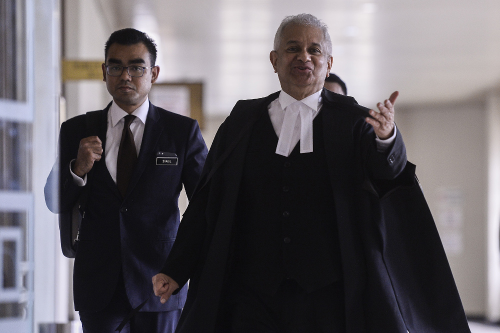 Attorney General of Malaysia Tan Sri Tommy Thomas is seen during SRC Trial at Kuala Lumpur High Court October 22,2019. u00e2u20acu201d Picture by Miera Zulyana