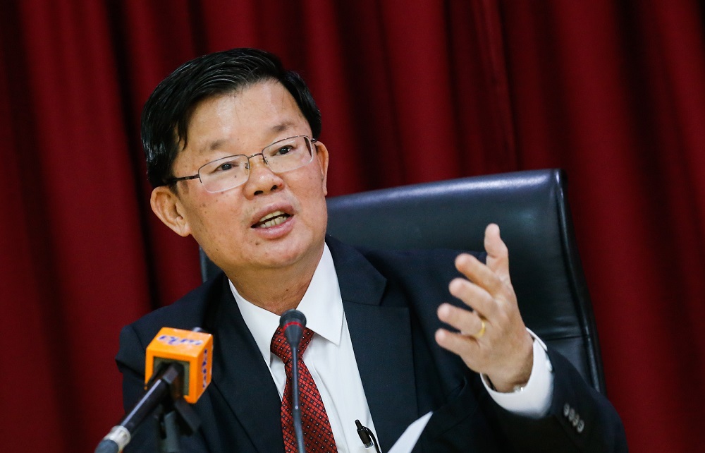 Penang Chief Minister Chow Kon Yeow speaks to the press at the Komtar Building in George Town October 25, 2019. u00e2u20acu201d  Picture by Sayuti Zainudin