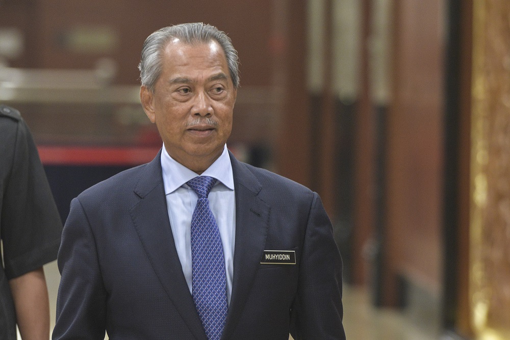 Minister of Home Affairs, Tan Sri Muhyiddin Yassin, is seen at the Parliament lobby in Kuala Lumpur October 29, 2019. u00e2u20acu201d Picture by Shafwan Zaidon
