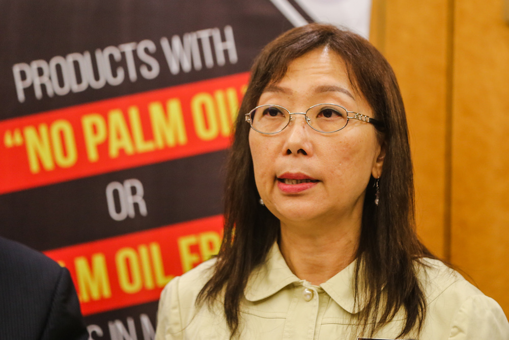 Primary Industries Minister Teresa Kok speaks during a press conference at Parliament in Kuala Lumpur October 31, 2019. Picture by Firdaus Latif