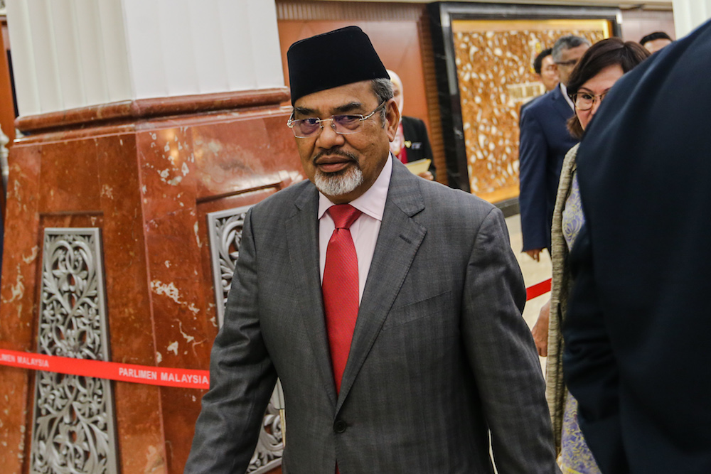 Pasir Salak MP Datuk Seri Tajuddin Abdul Rahman is pictured in Parliament October 31, 2019. u00e2u20acu201d Picture by Firdaus Latif