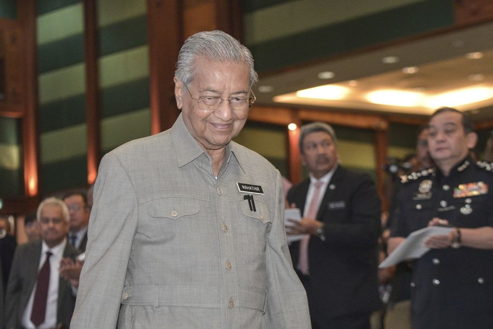 Tun Dr Mahathir Mohamad attends the launch of the Security and Public Order Policy at the Home Ministry in Putrajaya October 3, 2019. u00e2u20acu201d Picture by Shafwan Zaidon