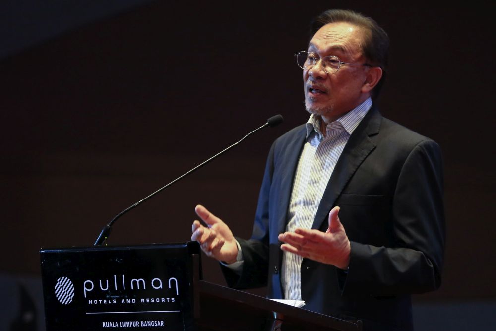 Datuk Seri Anwar Ibrahim speaks at the APEX Leadership Conference in Kuala Lumpur October 9, 2019. u00e2u20acu201d Picture by Yusof Mat Isa