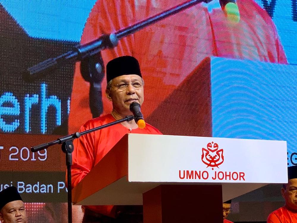 Johor Umno chairman Datuk Hasni Mohammad said the Tanjung Piai by-election will serve as a test for Johor BN as it prepares to win back the state at the next general election. u00e2u20acu201d Picture by Ben Tan