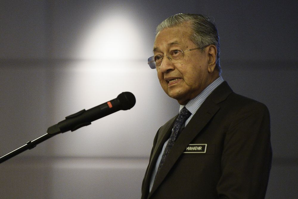 Prime Minister Tun Dr Mahathir Mohammad speaks during the LawAsia Constitutional and Rule of Law Conference 2019 at One World Hotel, Petaling Jaya October 4,2019. u00e2u20acu201d Picture by Miera Zulyana