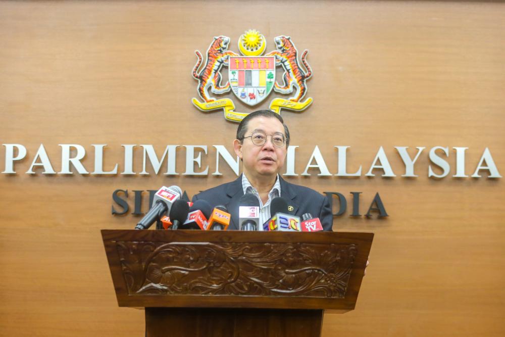 Finance Minister Lim Guan Eng speaks during a press conference at Parliament in Kuala Lumpur October 12, 2019. u00e2u20acu2022 Picture by Firdaus Latif
