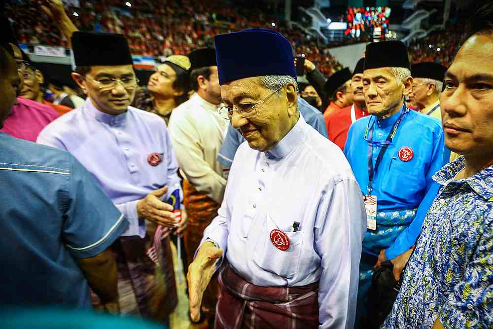 Prime Minister Tun Dr Mahathir Mohamad at Malay Dignity Congress in Stadium Malawati October 6, 2019. u00e2u20acu201d Picture by Hari Anggara