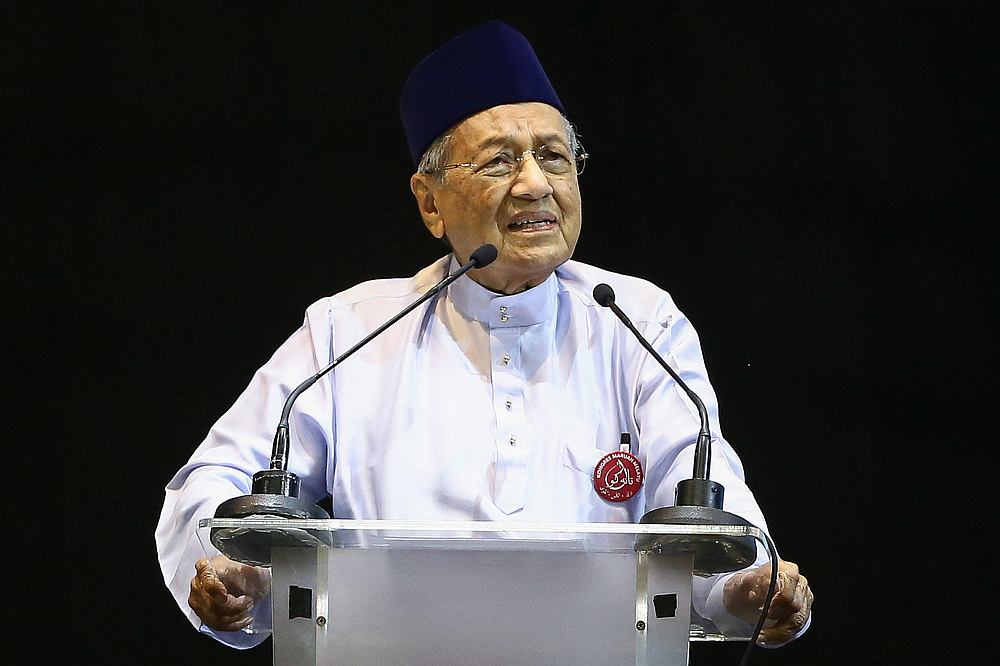 Prime Minister Tun Dr Mahathir Mohamad speaks at the Malay Dignity Congress at Malawati Stadium in Shah Alam October 6, 2019. u00e2u20acu201d Picture by Mohd Yusof Mat Isa