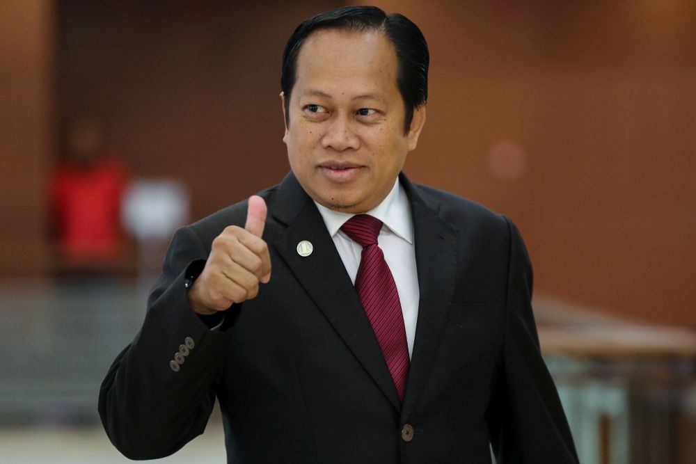 Pontian MP Datuk Seri Ahmad Maslan is pictured at Parliament in Kuala Lumpur October 30, 2019. u00e2u20acu201d Picture by Yusof Mat Isa