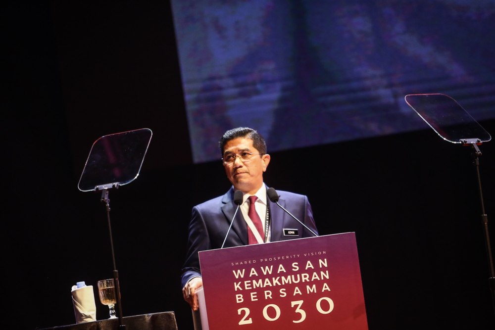 Economic Affairs Minister Datuk Seri Azmin Ali speaks during the launch of the Shared Prosperity Vision 2030 in Kuala Lumpur October 5, 2019. u00e2u20acu2022 Picture by Hari Anggara 