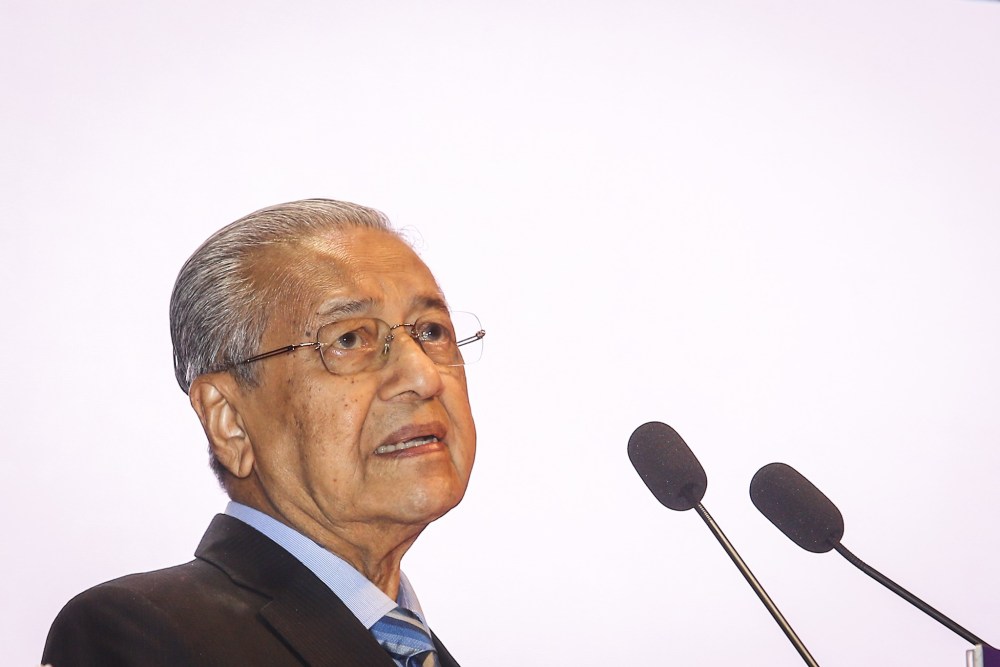 Prime Minister Tun Dr Mahathir Mohamad speaks during the launch of the Shared Prosperity Vision 2030 in Kuala Lumpur October 5, 2019. u00e2u20acu2022 Picture by Hari Anggara