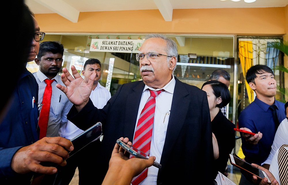 Penang Deputy Chief Minister II P. Ramasamy speaks to the press outside the Dewan Sri Pinang in George Town November 6, 2019. u00e2u20acu201d Picture by Sayuti Zainudin