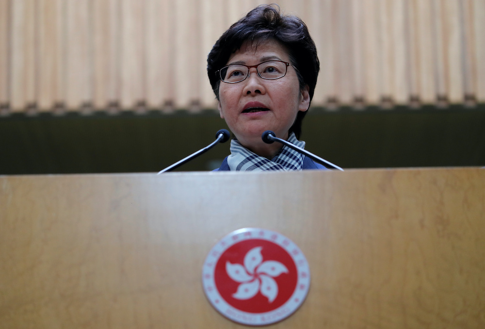 Hong Kong's Chief Executive Carrie Lam addresses a news conference in Hong Kong November 11, 2019. u00e2u20acu201d Reuters pic