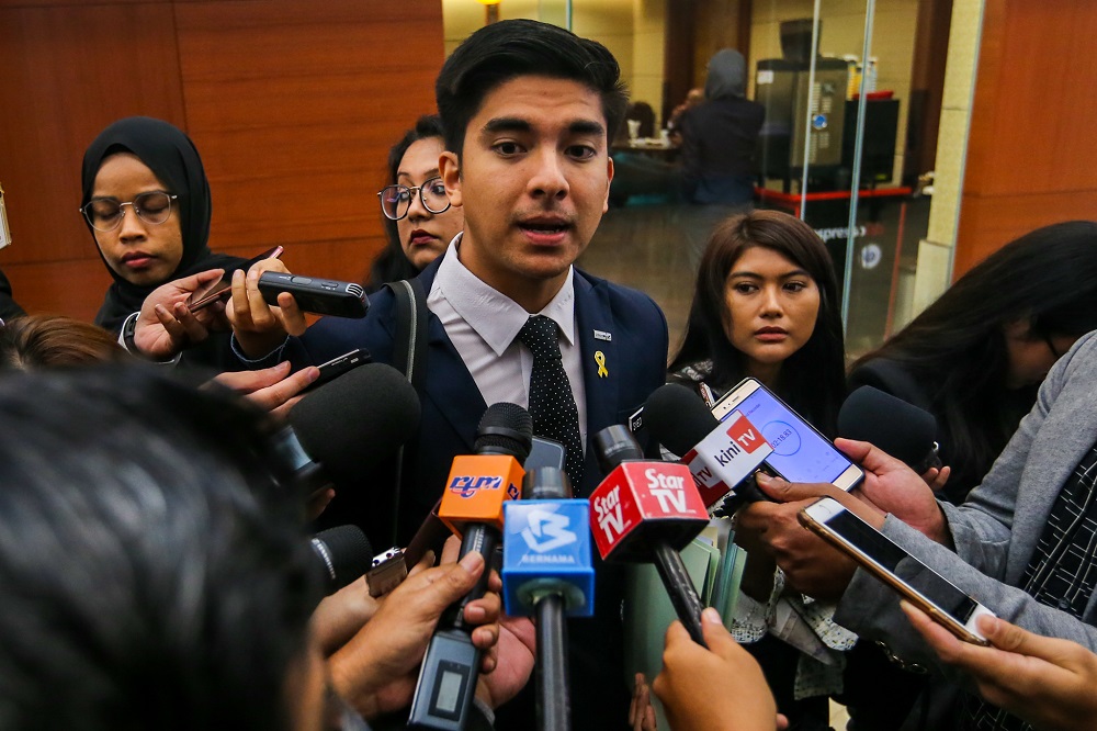 Youth and Sports Minister Syed Saddiq Syed Abdul Rahman speaks to reporters at the Parliament Lobby in Kuala Lumpur November 13, 2019. u00e2u20acu201d Picture by Firdaus Latif