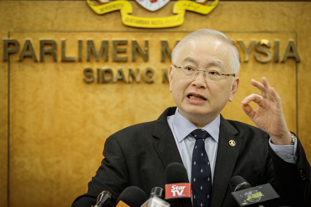 Ayer Hitam MP Datuk Seri Wee Ka Siong speaks to reporters at the Parliament Lobby in Kuala Lumpur November 14, 2019. u00e2u20acu201d Hari Anggara