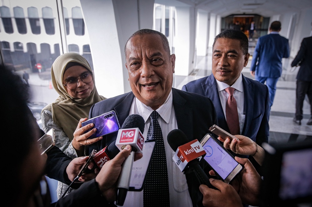 Gerik MP Datuk Hasbullah Osman speaks to reporters at the Parliament lobby in Kuala Lumpur November 25, 2019. u00e2u20acu201d Picture by Hari Anggara