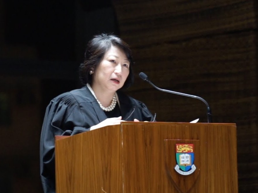 Image of Hong Kong's Secretary for Justice Teresa Cheng from the YouTube video: High Table Talk with Ms Teresa Cheng.