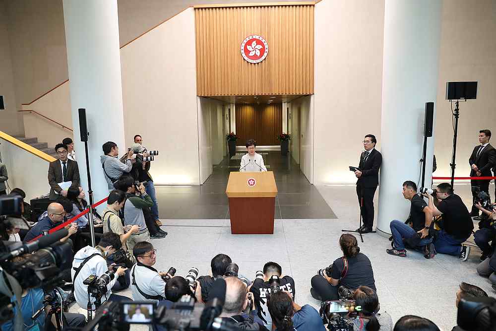 Hong Kong chief executive Carrie Lam speaks to the media in a weekly news briefing after local elections in Hong Kong November 26, 2019. u00e2u20acu201d Reuters pic