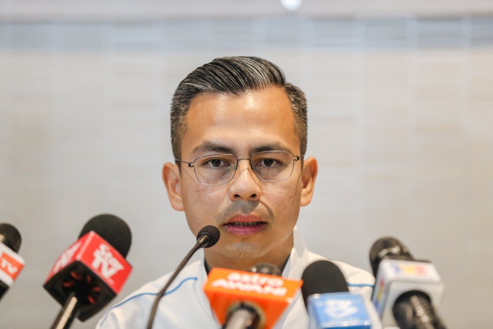 PKR communications director Fahmi Fadzil speaks during a press conference at the partyu00e2u20acu2122s headquarters in Petaling Jaya November 29, 2019. u00e2u20acu2022 Picture by Firdaus Latif 