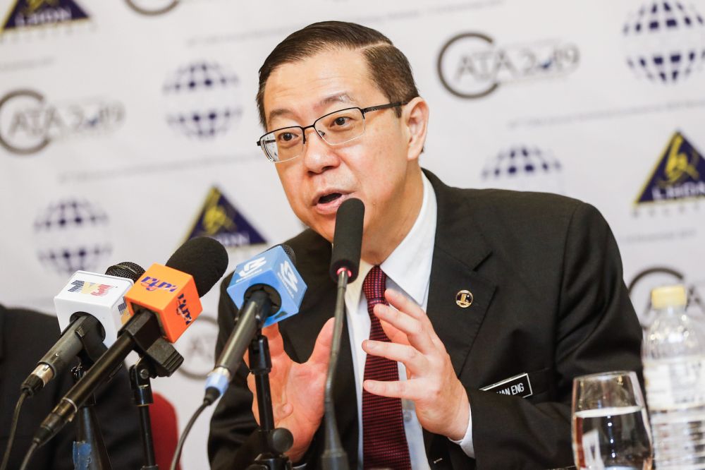 Finance Minister Lim Guan Eng addresses reporters during a press conference after attending the 40th CATA Annual Technical Conference 2019 at the St Giles Wembley Hotel, George Town November 11, 2019. u00e2u20acu201d Picture by Sayuti Zainudin