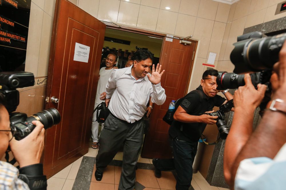 L. Prem Anand is pictured at the George Town Magistrate's Court on November 12, 2019. u00e2u20acu201d Picture by Sayuti Zainudin