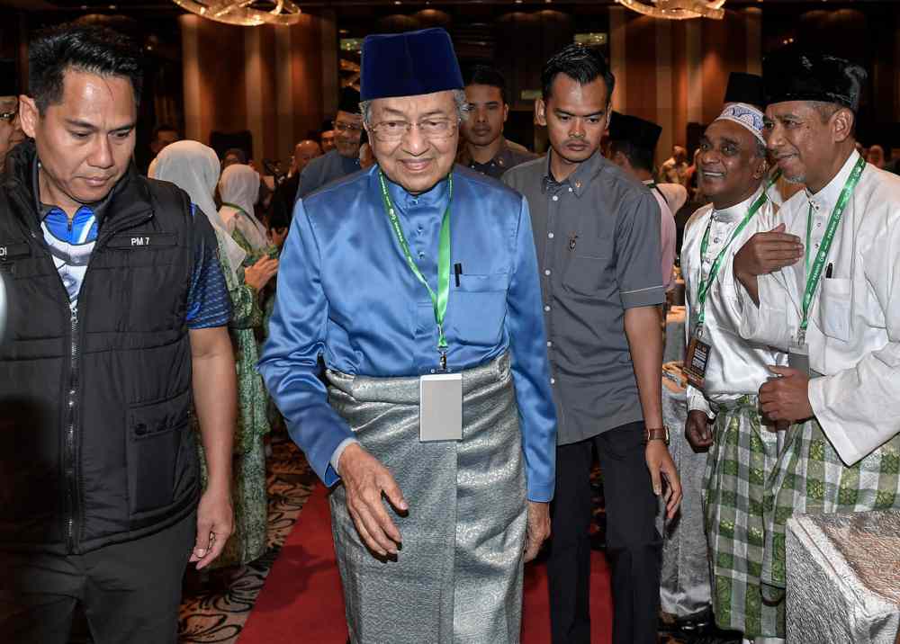 Prime Minister Tun Dr Mahathir Mohamad arrives at the 58th Annual General Meeting of the Malaysian Muslim Welfare Organisation in Petaling Jaya November 30, 2019. u00e2u20acu2022 Bernama pic