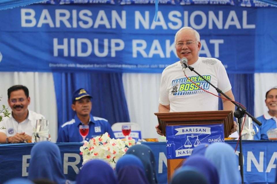 Datuk Seri Najib Razak campaigning in Tanjung Piai. u00e2u20acu201d Picture courtesy of facebook.com/najibrazak