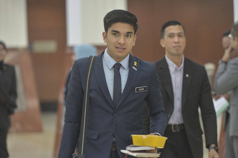 Sports and Youth Minister Syed Saddiq Syed Abdul Rahman arrives at Parliament November 7, 2019. u00e2u20acu201d Picture by Shafwan Zaidon