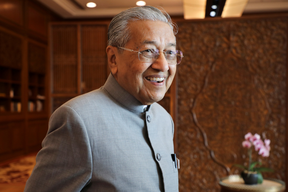 Malaysiau00e2u20acu2122s Prime Minister Tun Dr Mahathir Mohamad reacts during an interview with Reuters in Putrajaya December 10, 2019. u00e2u20acu201d Reuters pic